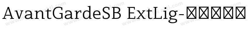 AvantGardeSB ExtLig字体转换